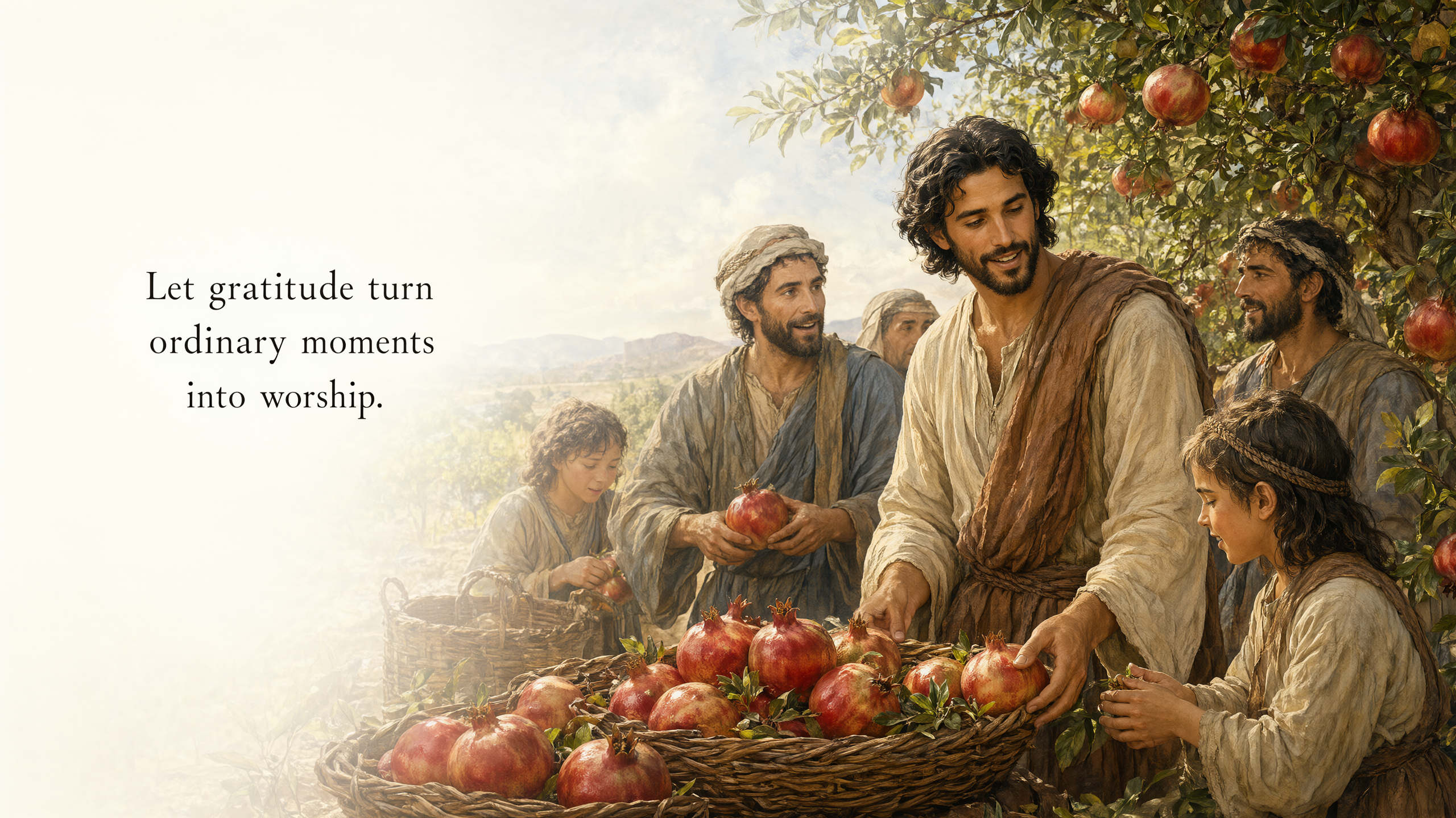 A Harvest of Red Pomegranates