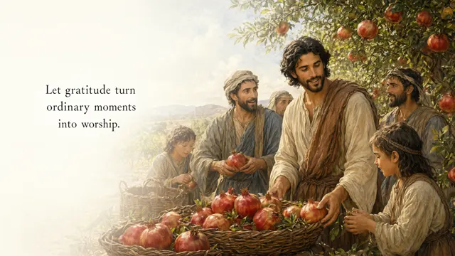 A Harvest of Red Pomegranates