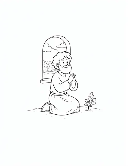 Daniel Prays by the Window