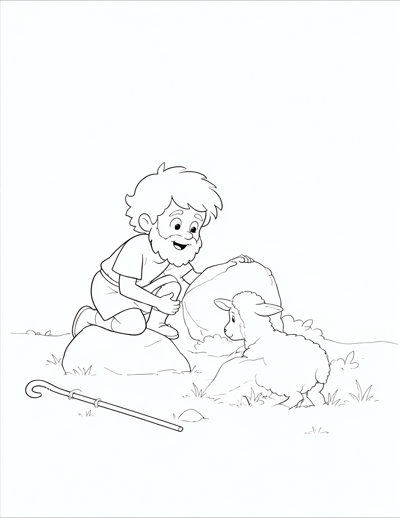 David and the Little Lamb