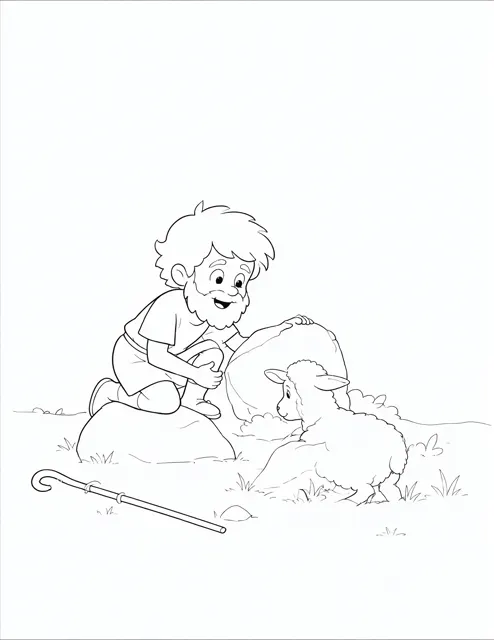 David and the Little Lamb