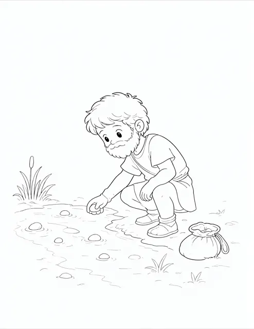 David Finds Five Stones