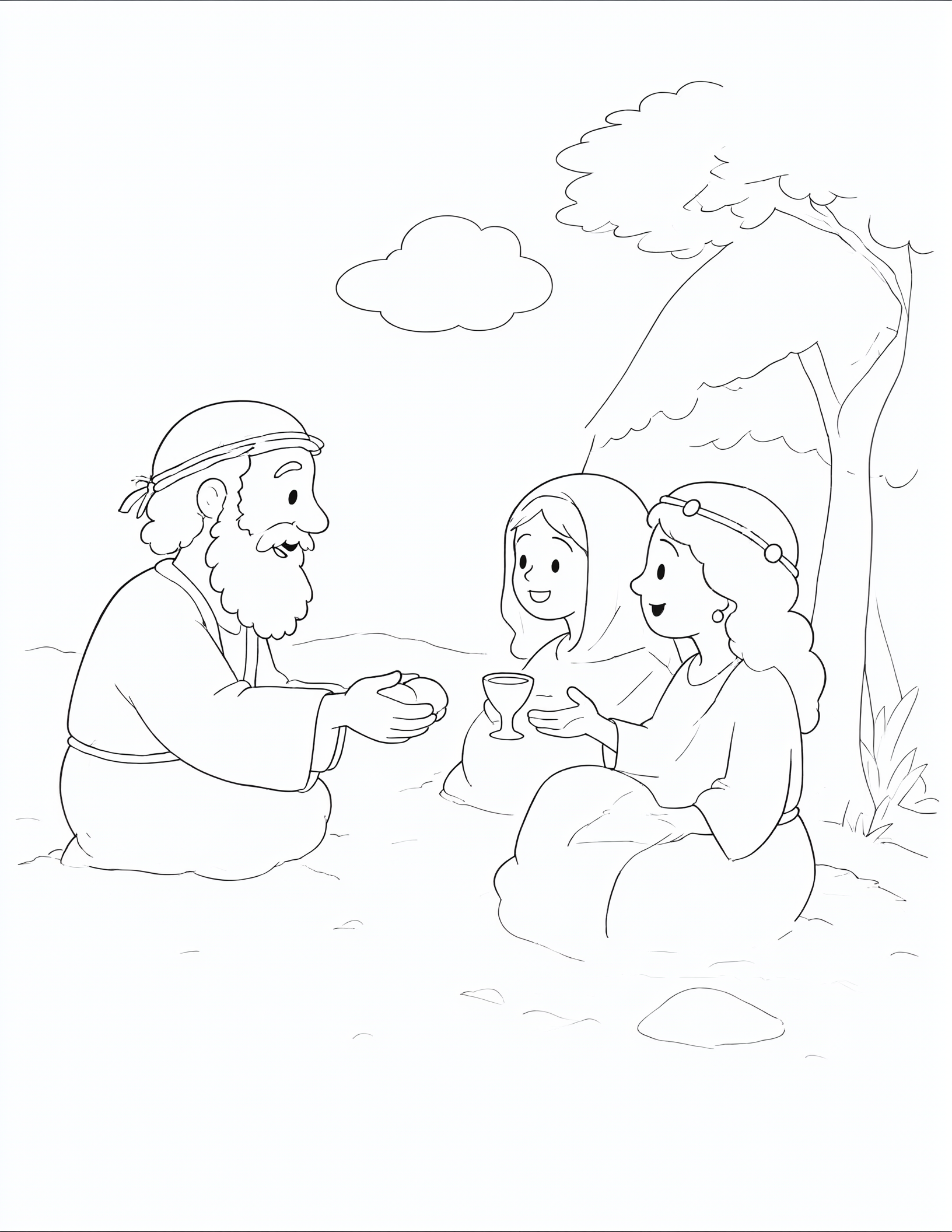 Abraham and Sarah Welcome Visitors