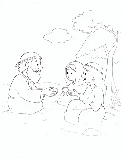 Abraham and Sarah Welcome Visitors