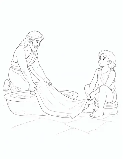 A Towel Folded beside the Basin