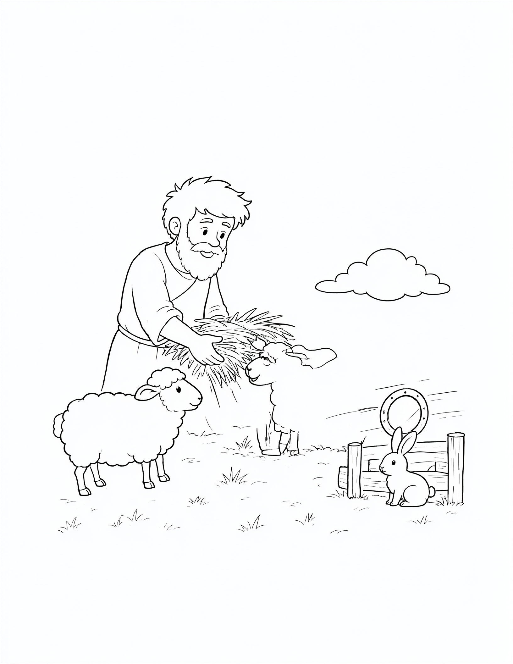 Noah Cares for the Animals