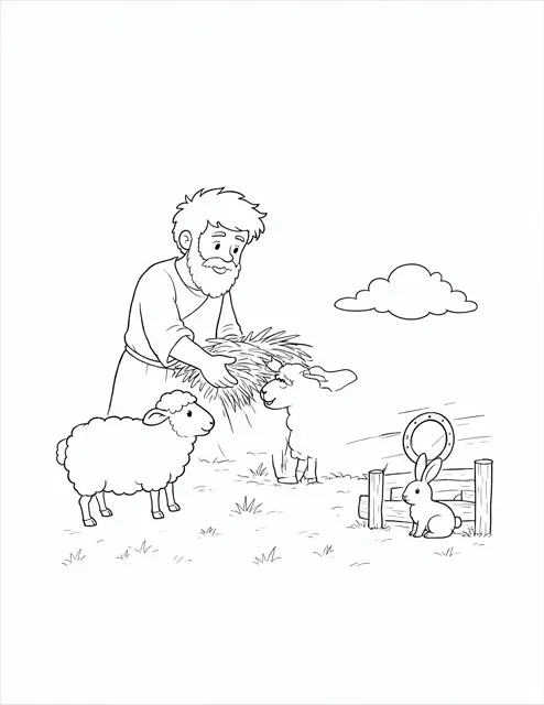 Noah Cares for the Animals
