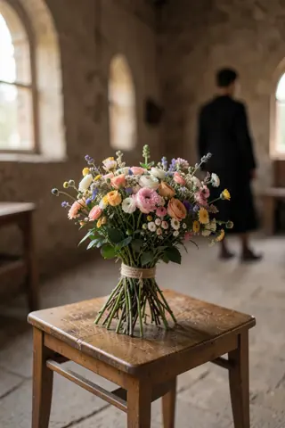 Flowers on a Chair — Romans 12:15