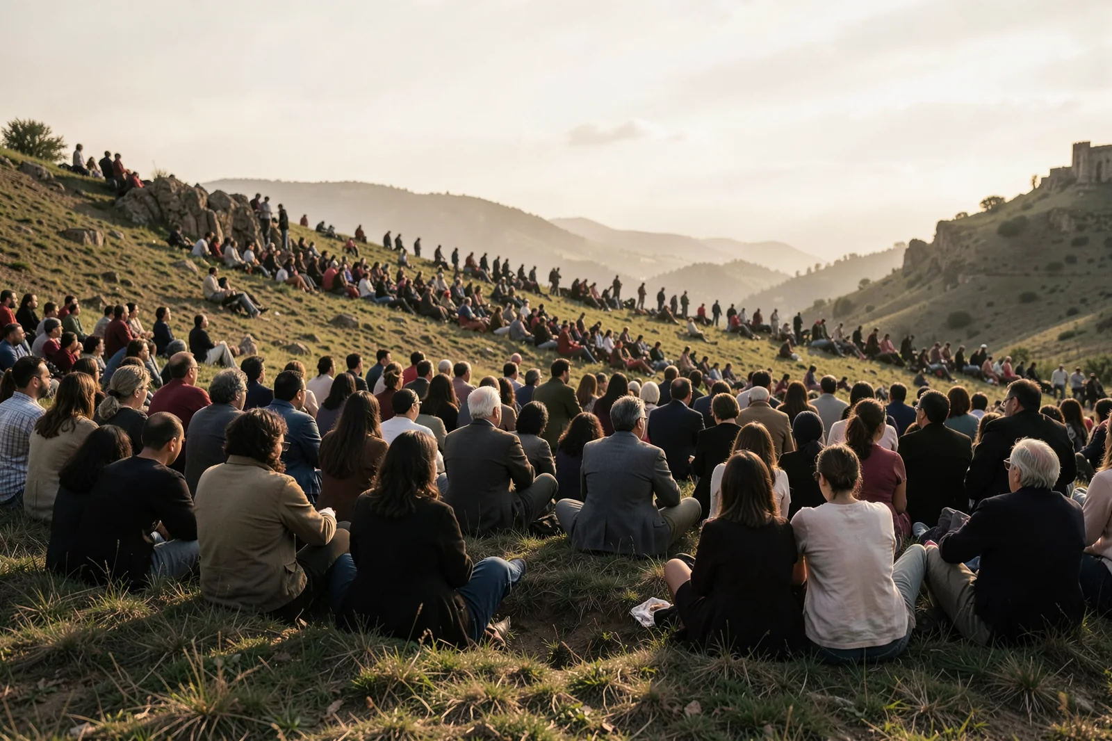 Crowd on a Hillside