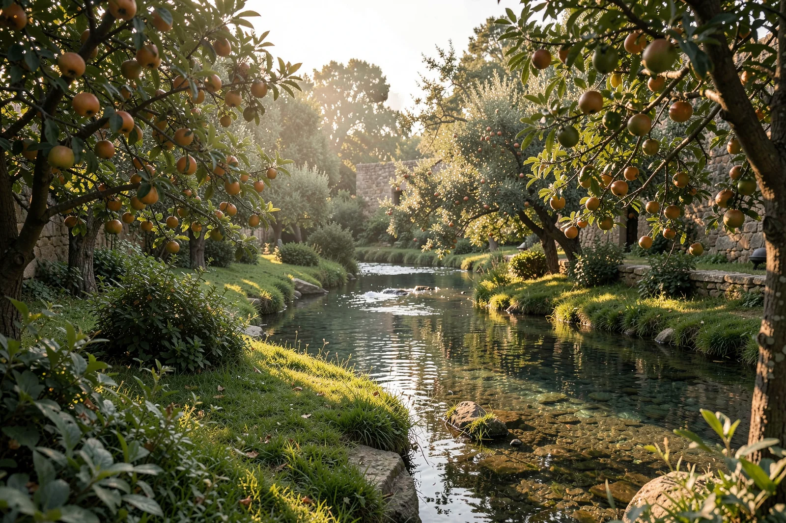 Garden with a River