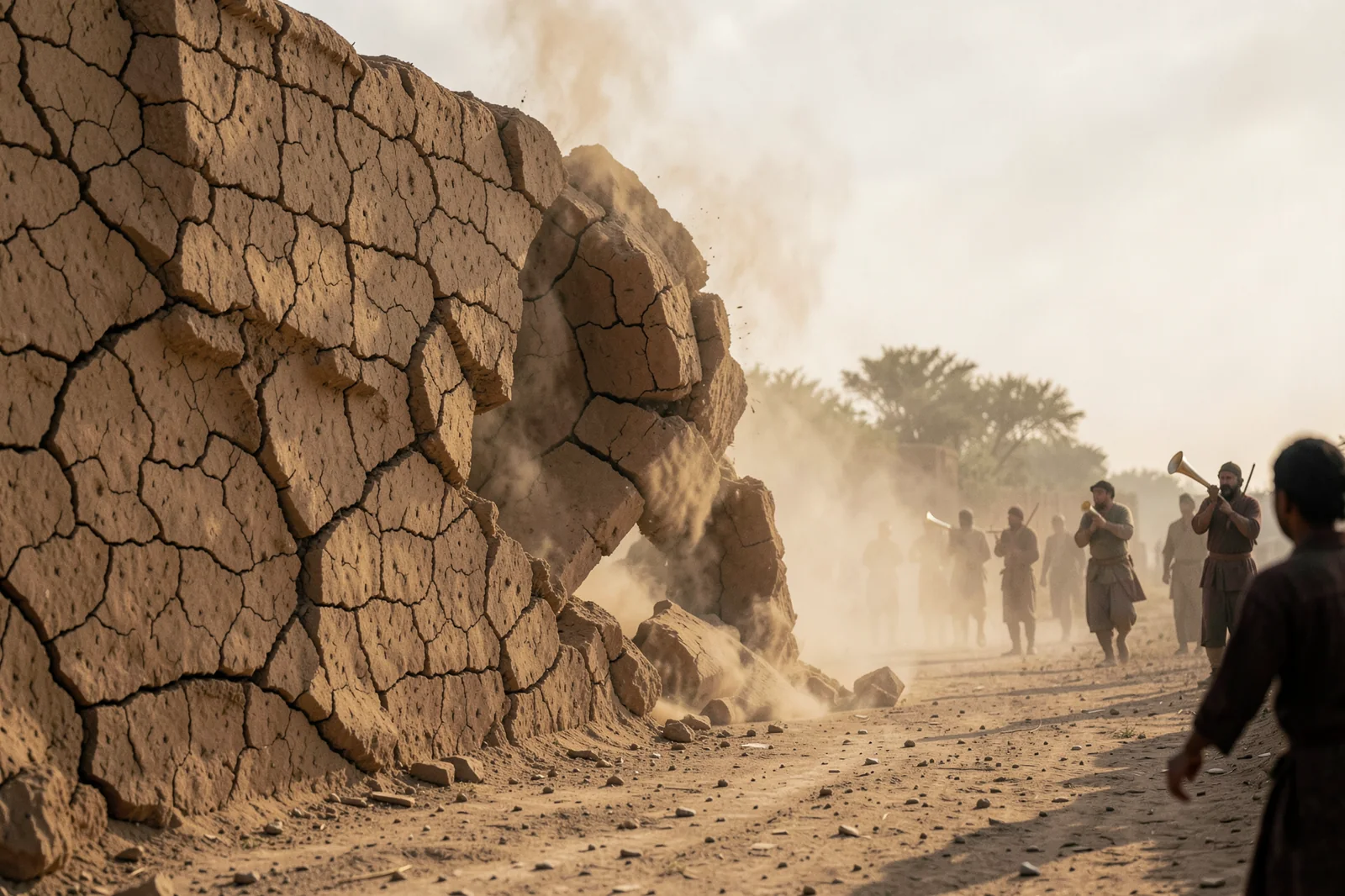 A City Wall Coming Down