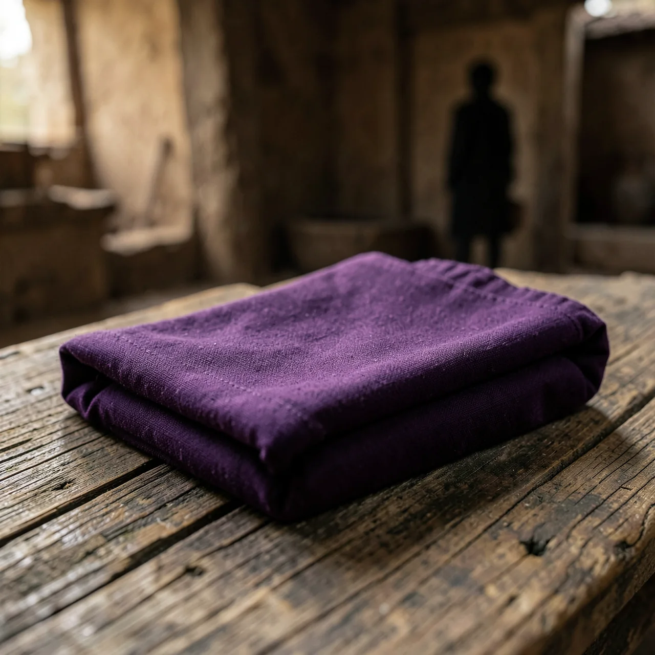 Folded Purple Cloth