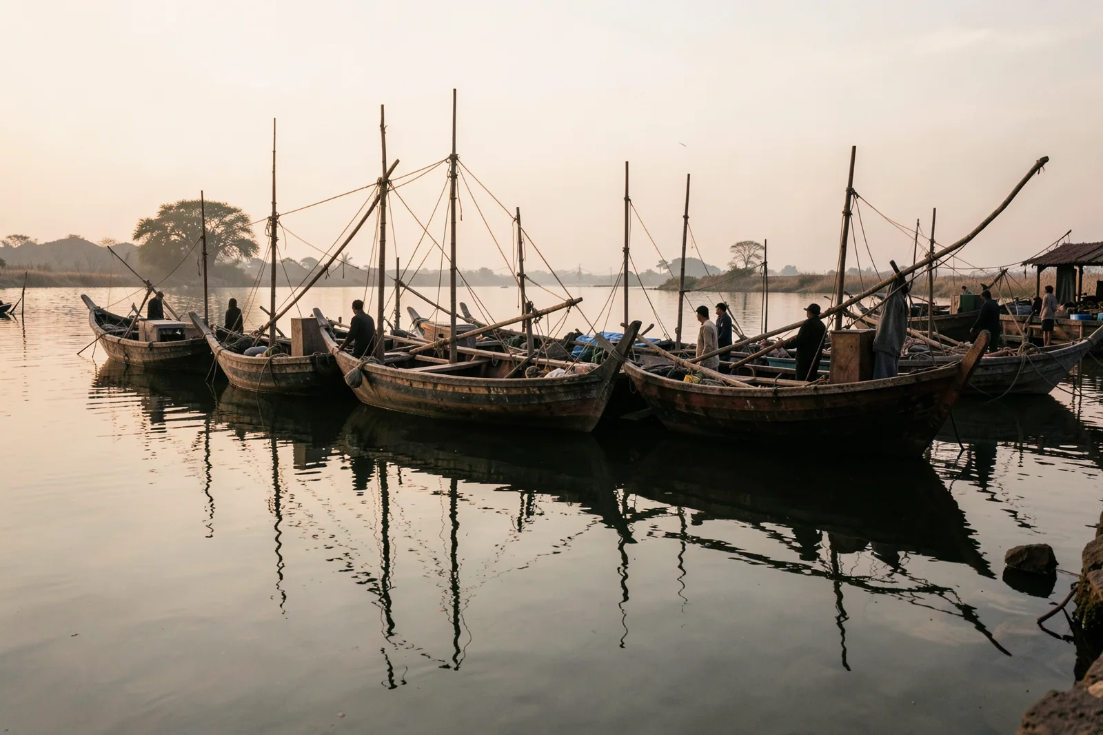 Calm Dawn on the Sea of Galilee