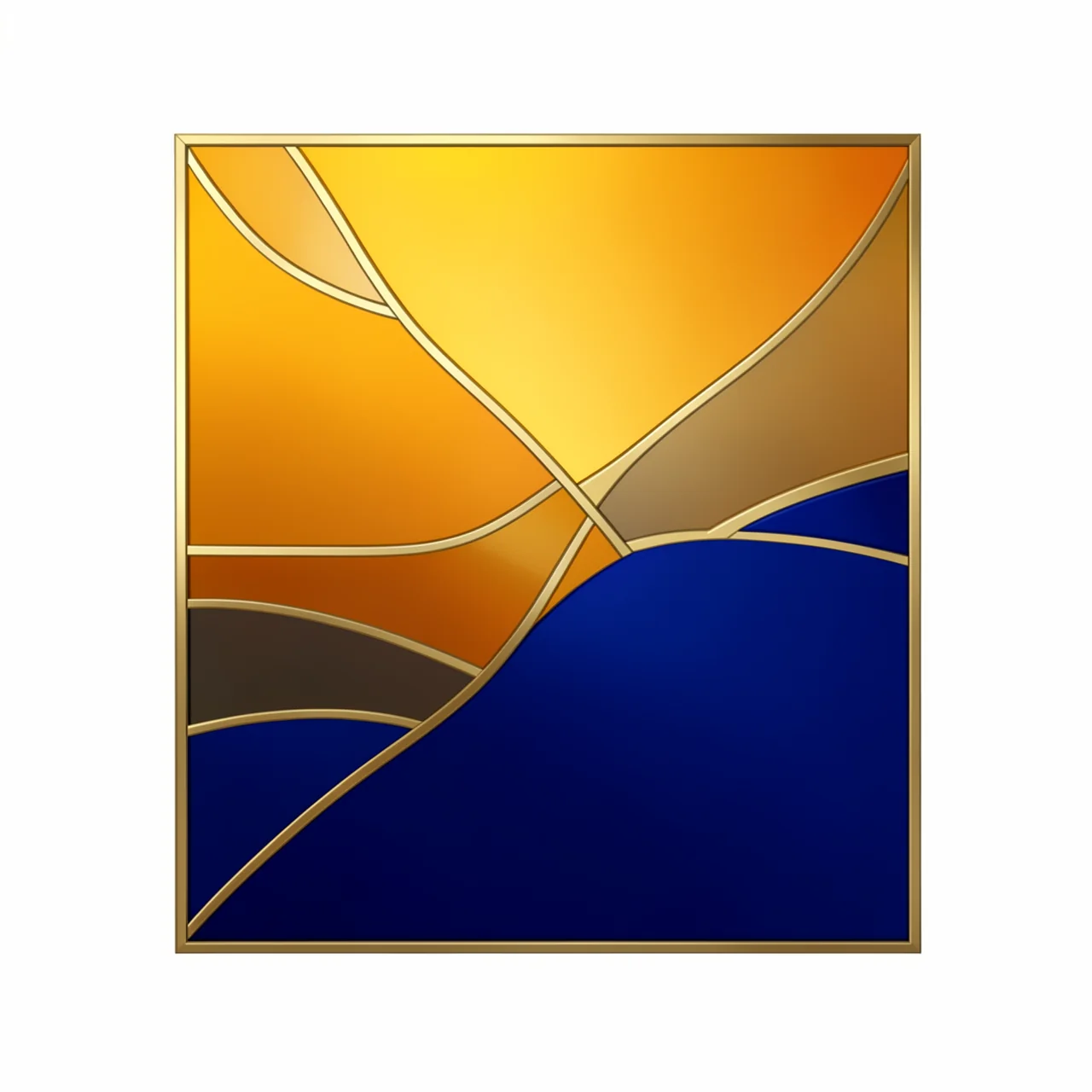 Stained Glass Panel in Warm Tones