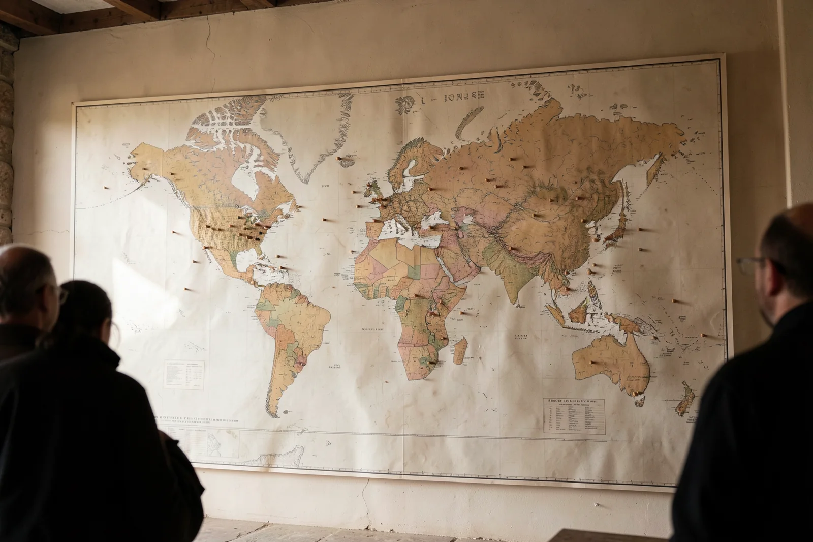 World Map with Pins
